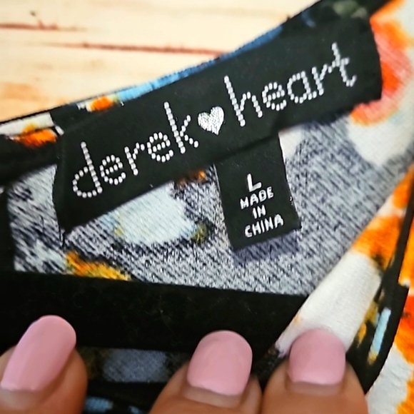 NWOT "DEREK🩶HEART" FLORAL SUMMER RACERBACK SLEEVELESS DRESS! ~LARGE - Picture 5 of 9